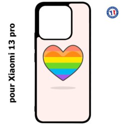 Coque pour Xiaomi 13 Pro - Rainbow hearth LGBT - couleur arc en ciel Coeur LGBT
