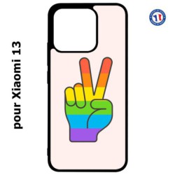 Coque pour Xiaomi 13 - Rainbow Peace LGBT - couleur arc en ciel Main Victoire Paix LGBT