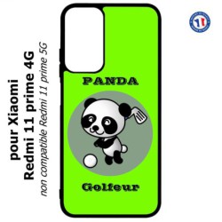 Coque pour Xiaomi Redmi 11 prime 4G - Panda golfeur - sport golf - panda mignon