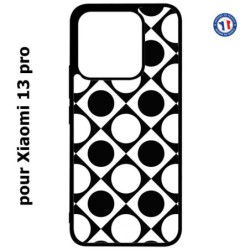 Coque pour Xiaomi 13 Pro - motif géométrique pattern noir et blanc - ronds et carrés