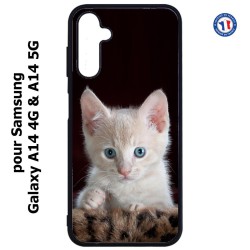 Coque pour Samsung Galaxy A14-4G & A14-5G - Bébé chat tout mignon - chaton yeux bleus