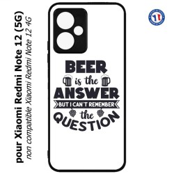 Coque pour Xiaomi Redmi Note 12 (5G) - Beer is the answer Humour Bière