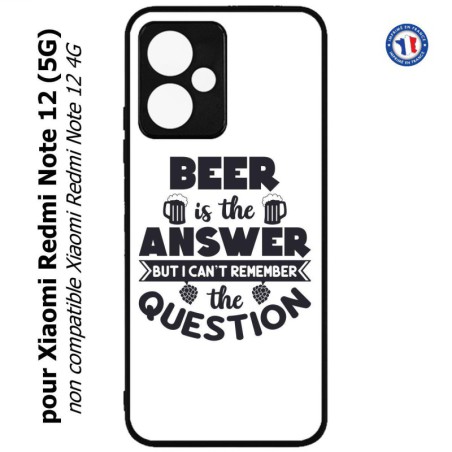 Coque pour Xiaomi Redmi Note 12 (5G) - Beer is the answer Humour Bière