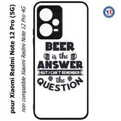 Coque pour Xiaomi Redmi Note 12 Pro (5G) - Beer is the answer Humour Bière