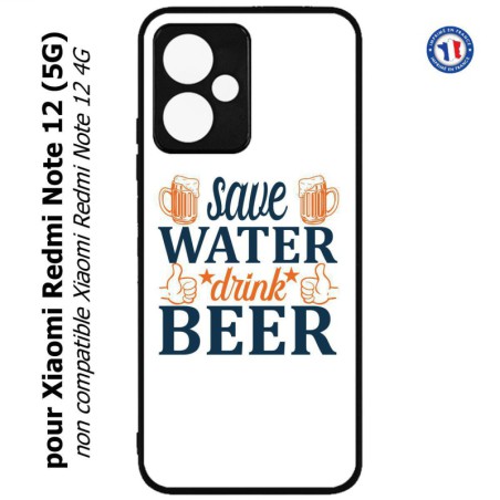 Coque pour Xiaomi Redmi Note 12 (5G) - Save Water Drink Beer Humour Bière