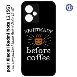 Coque pour Xiaomi Redmi Note 12 (5G) - Nightmare before Coffee - coque café