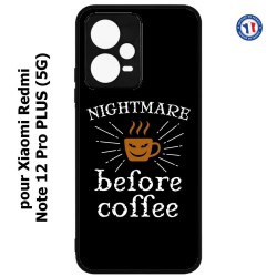 Coque pour Xiaomi Redmi Note 12 Pro PLUS (5G) - Nightmare before Coffee - coque café