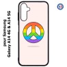 Coque pour Samsung Galaxy A14-4G & A14-5G - Peace and Love LGBT - couleur arc en ciel
