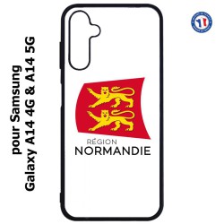 Coque pour Samsung Galaxy A14-4G & A14-5G - Logo Normandie - Écusson Normandie - 2 léopards