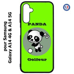 Coque pour Samsung Galaxy A14-4G & A14-5G - Panda golfeur - sport golf - panda mignon