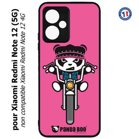 Coque pour Xiaomi Redmi Note 12 (5G) - PANDA BOO© Moto Biker - coque humour