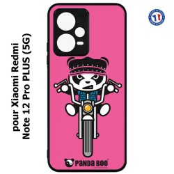 Coque pour Xiaomi Redmi Note 12 Pro PLUS (5G) - PANDA BOO© Moto Biker - coque humour