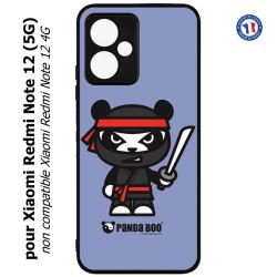 Coque pour Xiaomi Redmi Note 12 (5G) - PANDA BOO© Ninja Boo noir - coque humour