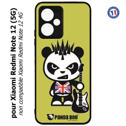 Coque pour Xiaomi Redmi Note 12 (5G) - PANDA BOO© Punk Musique Guitare - coque humour