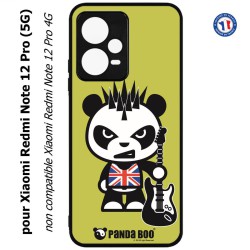 Coque pour Xiaomi Redmi Note 12 Pro (5G) - PANDA BOO© Punk Musique Guitare - coque humour