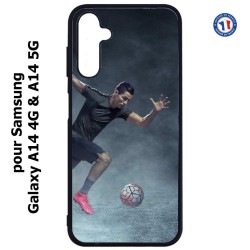 Coque pour Samsung Galaxy A14-4G & A14-5G - Cristiano Ronaldo club foot Turin Football course ballon