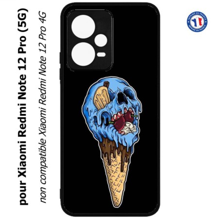 Coque pour Xiaomi Redmi Note 12 Pro (5G) - Ice Skull - Crâne Glace - Cône Crâne - skull art
