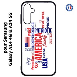 Coque pour Samsung Galaxy A14-4G & A14-5G - USA lovers - drapeau USA - patriot