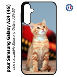 Coque pour Samsung Galaxy A24 (4G) -  Adorable chat - chat robe cannelle