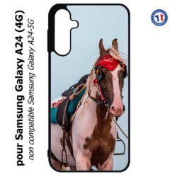 Coque pour Samsung Galaxy A24 (4G) -  Coque cheval robe pie - bride cheval