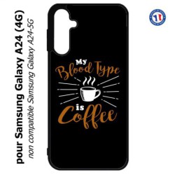 Coque pour Samsung Galaxy A24 (4G) -  My Blood Type is Coffee - coque café