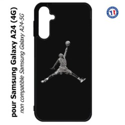 Coque pour Samsung Galaxy A24 (4G) -  Michael Jordan 23 shoot Chicago Bulls Basket