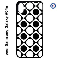 Coque pour Samsung Galaxy A04e -  motif géométrique pattern noir et blanc - ronds et carrés