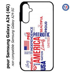 Coque pour Samsung Galaxy A24 (4G) -  USA lovers - drapeau USA - patriot