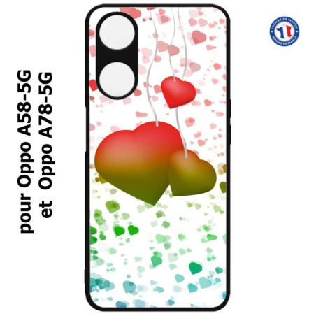 Coque pour Oppo A58-5G / Oppo A78-5G -  fond coeur amour love