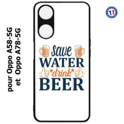 Coque pour Oppo A58-5G / Oppo A78-5G -  Save Water Drink Beer Humour Bière
