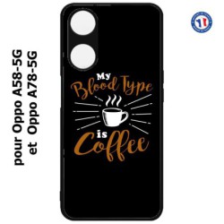 Coque pour Oppo A58-5G / Oppo A78-5G -  My Blood Type is Coffee - coque café