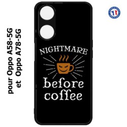 Coque pour Oppo A58-5G / Oppo A78-5G -  Nightmare before Coffee - coque café