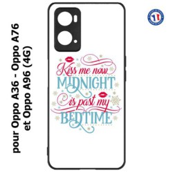 Coque pour Oppo A36 / A76 / A96 (4G) -  Kiss me now Midnight is past my Bedtime amour embrasse-moi