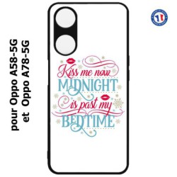 Coque pour Oppo A58-5G / Oppo A78-5G -  Kiss me now Midnight is past my Bedtime amour embrasse-moi