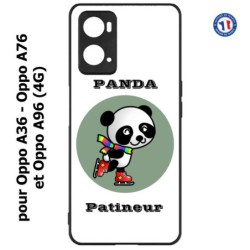 Coque pour Oppo A36 / A76 / A96 (4G) -  Panda patineur patineuse - sport patinage