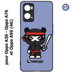 Coque pour Oppo A36 / A76 / A96 (4G) -  PANDA BOO© Ninja Boo noir - coque humour