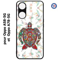 Coque pour Oppo A58-5G / Oppo A78-5G -  Tortue art floral