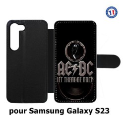 Etui cuir pour Samsung Galaxy S23 groupe rock AC/DC musique rock ACDC