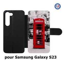 Etui cuir pour Samsung Galaxy S23 Cabine téléphone Londres - Cabine rouge London