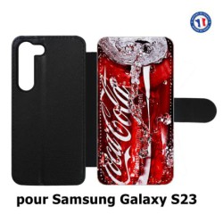 Etui cuir pour Samsung Galaxy S23 Coca-Cola Rouge Original