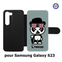 Etui cuir pour Samsung Galaxy S23 PANDA BOO© So British  - coque humour