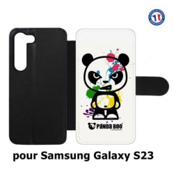 Etui cuir pour Samsung Galaxy S23 PANDA BOO© paintball color flash - coque humour
