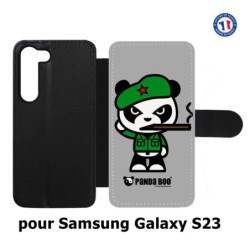 Etui cuir pour Samsung Galaxy S23 PANDA BOO© Cuba Fidel Cigare - coque humour