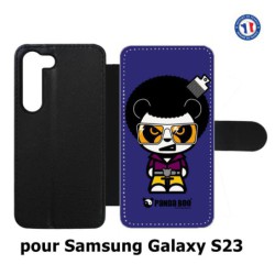 Etui cuir pour Samsung Galaxy S23 PANDA BOO© Funky disco 70 - coque humour
