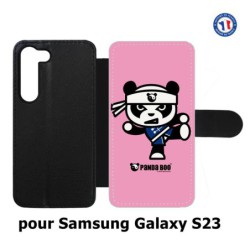 Etui cuir pour Samsung Galaxy S23 PANDA BOO© Ninja Kung Fu Samouraï - coque humour