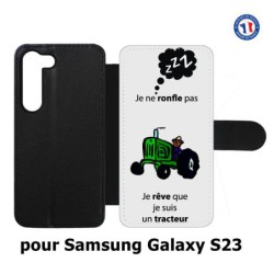 Etui cuir pour Samsung Galaxy S23 humour