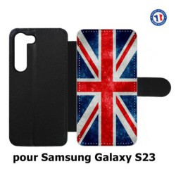 Etui cuir pour Samsung Galaxy S23 Drapeau Royaume uni - United Kingdom Flag