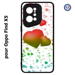 Coque pour Oppo Find X5 fond coeur amour love