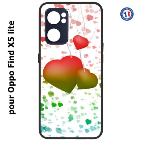Coque pour Oppo Find X5 lite fond coeur amour love