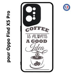 Coque pour Oppo Find X5 PRO Coffee is always a good idea - fond blanc